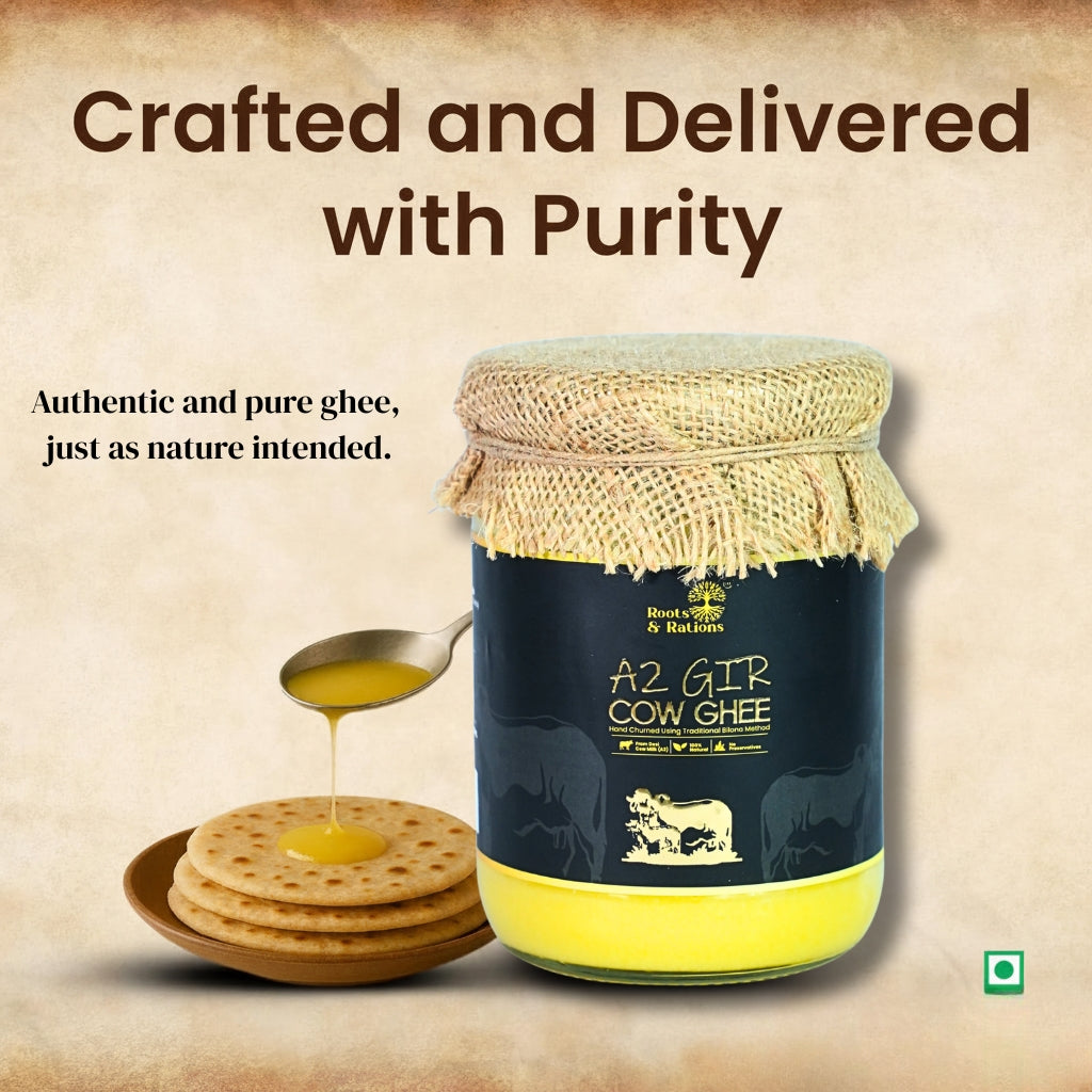 A2 Gir Cow Ghee Bilona Method – Roots & Rations